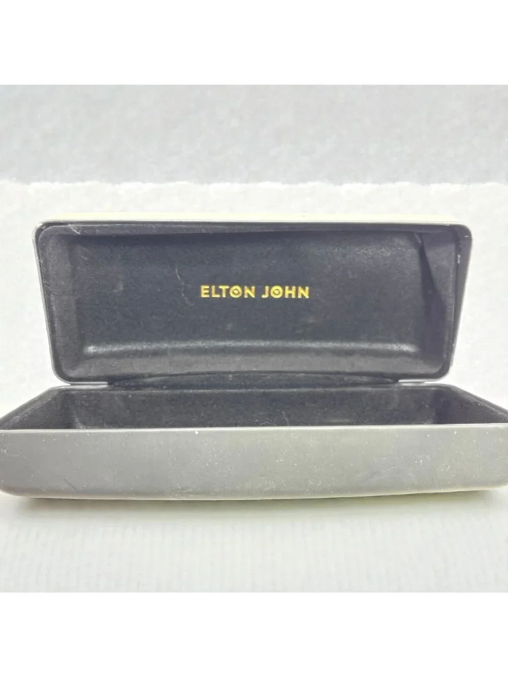 Elton John Black Hard Shell Glasses Case With Gold Star & Logo 6